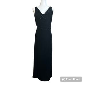 VTG. 90’s Cowl Neck Y2K Maxi Velvet Slip Dress Women’s‎ M Grunge Witchy Gown